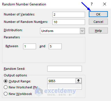 Overview of Random Number Generator with Data Analysis Tool in Excel