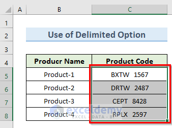 Eliminate Space after Number Using Excel Delimited Option