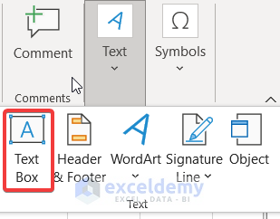 inserting text box to rotate text 180 degree in excel