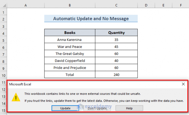 [Fixed!] This Workbook Contains Links to One or More External Sources ...