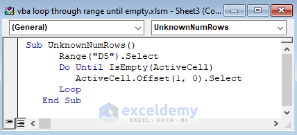 Loop through Unknown Number of Rows with VBA until Empty Cell