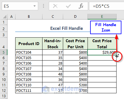 Excel Fill Handle icon