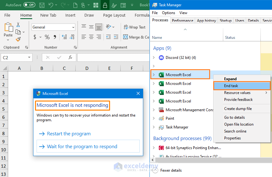 What to Do When Excel Is Not Responding? (11 Handy Tricks)