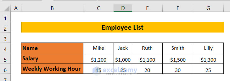 How to Divide for Entire Row in Excel