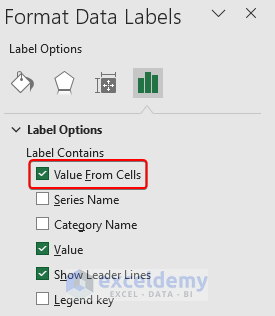 adding another data label type in the format data label side panel