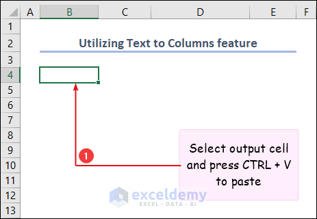 pasting data in output cell