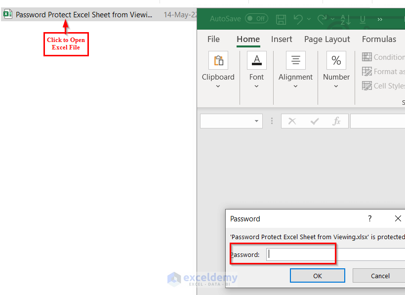 password protect excel sheet from viewing