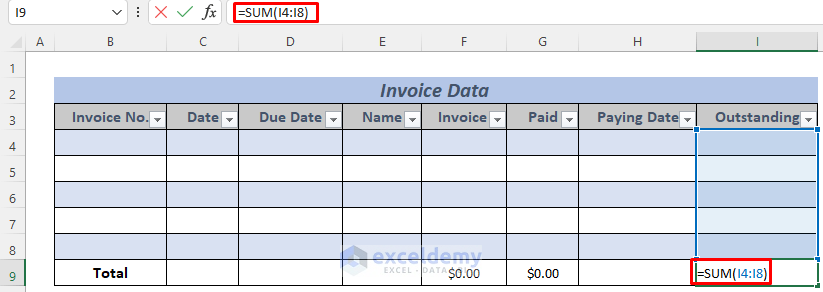 how to keep track of invoices and payments in excel