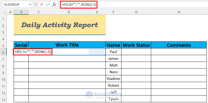 weekly task report template excel