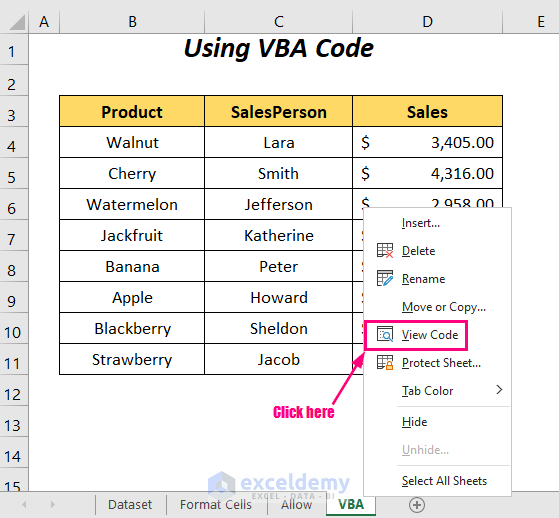 how to protect cells in Excel without protecting sheet