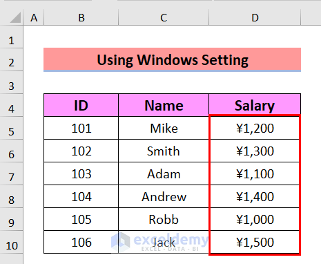 How to Change Default Currency in Excel