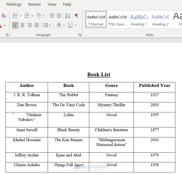 How to Transfer Data from Excel to Word Automatically