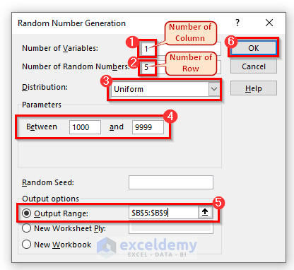 Use Excel Analysis ToolPak to Generate 4 Digit Random Number