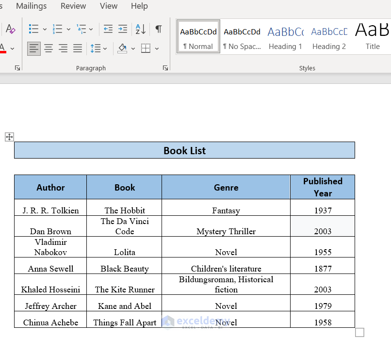 How to Transfer Data from Excel to Word Automatically