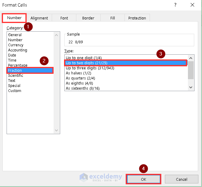 How to Convert Decimal to Fraction in Excel
