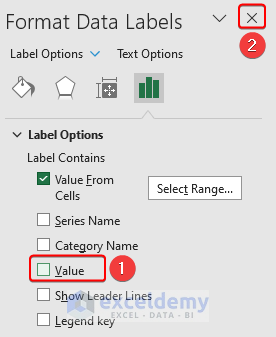 deleting helper column values from data label