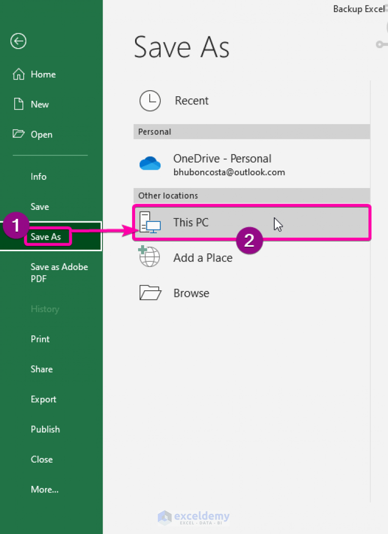 How to Auto Backup Excel File (2 Easy Methods) - ExcelDemy