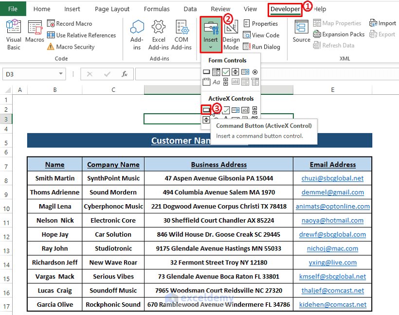 Command Button-Excel Print to PDF Macro Button