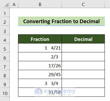 Convert Fraction to Decimal