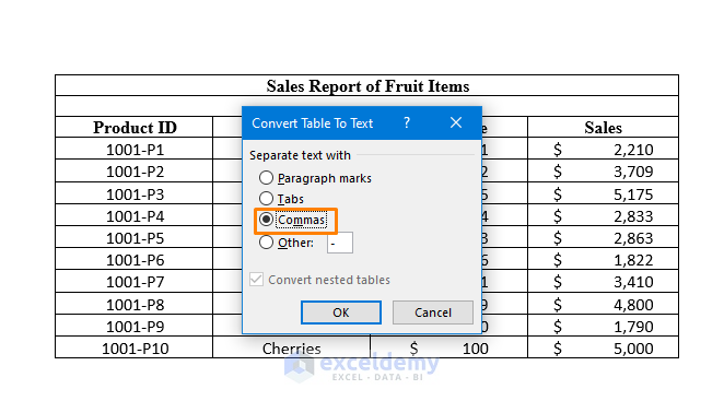 Apply Convert to Text and Columns Features