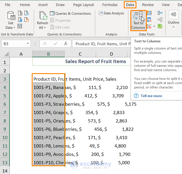Convert Word Table to Excel Spreadsheet Apply Convert to Text and Columns Features