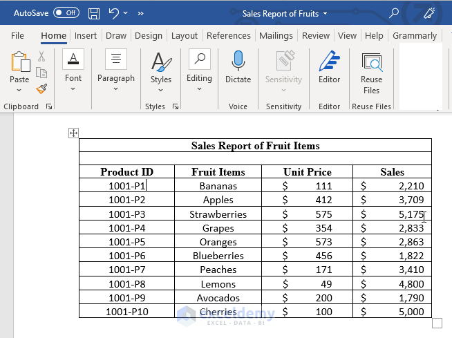 How To Convert A Table From Word Into Excel