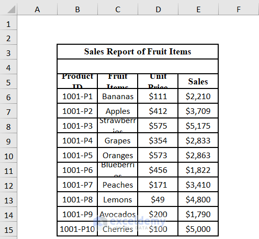 Drag and Drop the Word Table to Excel