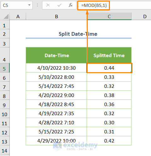 Splitting Date-Time