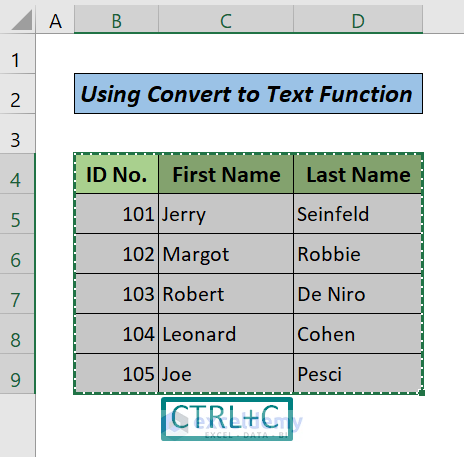 Copy and Paste from Excel to Word Without Cells Using the Convert to Text Function