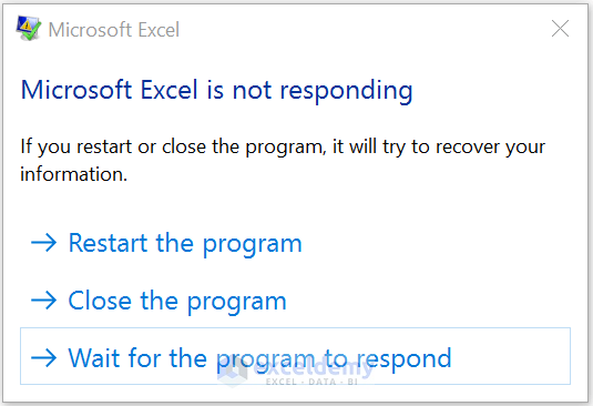 Fix Excel Not Responding and Save Your Work