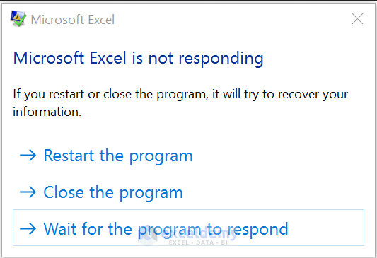 Excel Not Responding When Running Macro