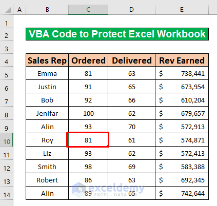 Protect All Excel Sheets Using VBA Code