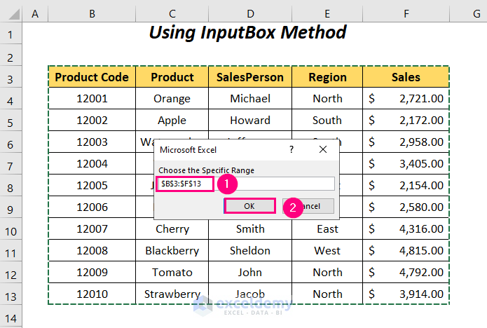 InputBox Method