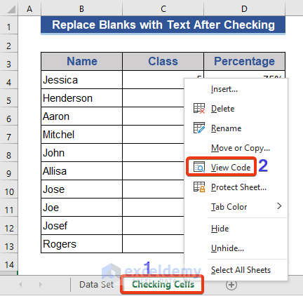 VBA to Replace Blank Cells with Text