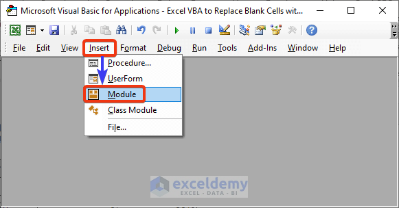 VBA to Replace Blank Cells with Text