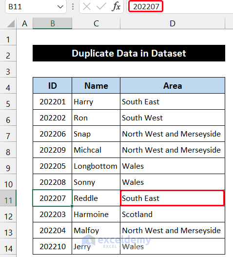 Remove Duplicate Data to fix VLOOKUP Drag Down Not Working