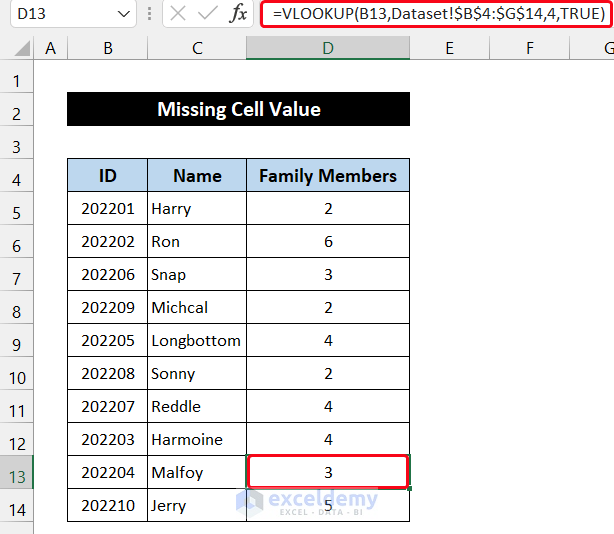 Eliminate Empty Cells from Data Table to fix VLOOKUP Drag Down Not Working