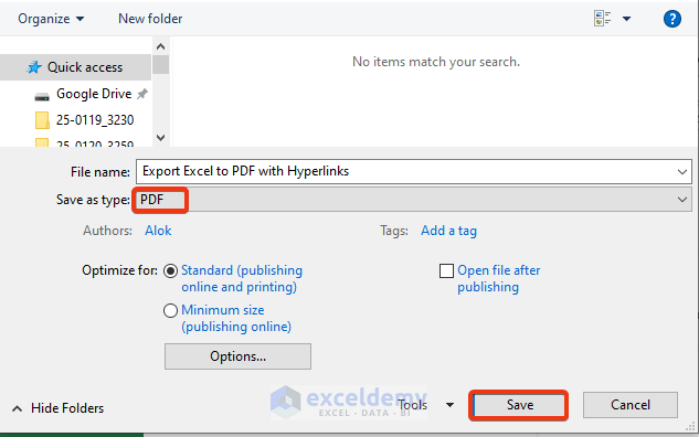 Export an Excel File into PDF and Keep the Hyperlink Unchanged