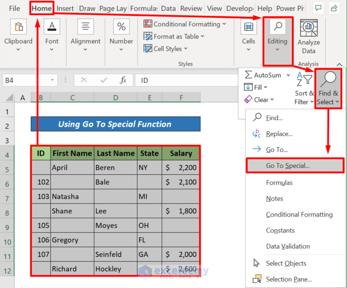 Fill Blank Cells with Text in Excel (3 Effective Ways) - ExcelDemy