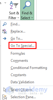 Fill Blank Cells with Value From Left Using Go To Special Command