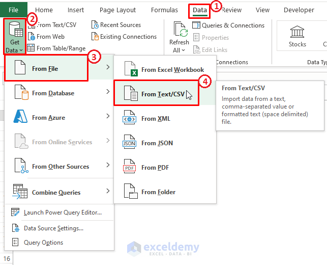 Get data-Excel Import CSV into Existing Sheet
