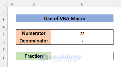 VBA Macro to Add a Stacked Fraction in Excel