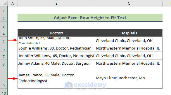 6 Methods to Adjust Row Height to Fit Text in Excel