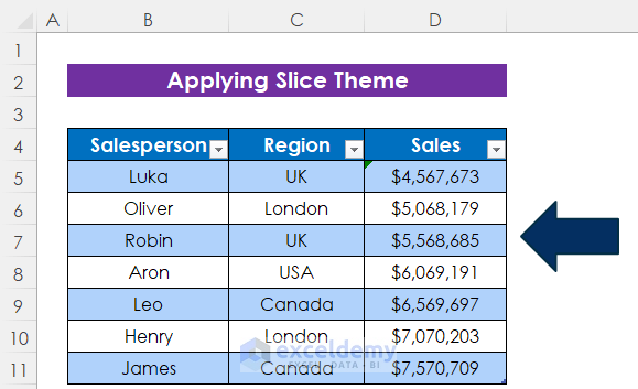 How to Change Slice Theme Colors, Fonts, and Effects in Excel
