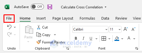 Apply Data Analysis ToolPak to Create Cross Correlation Matrix in Excel
