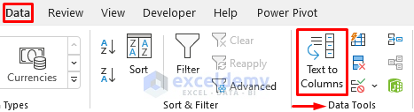 Insert ‘Text to Column’ Option to Convert CSV to Excel with Columns