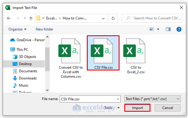 CSV to Excel File Conversion with ‘Legacy Wizard’