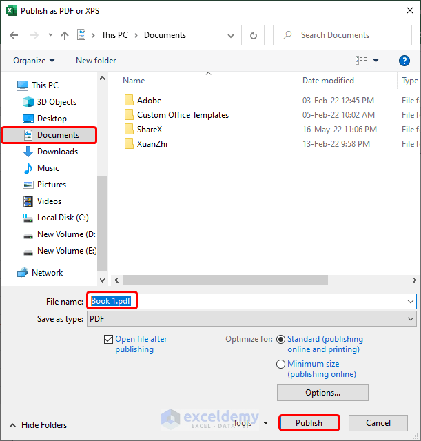Use Export as PDF Option to Convert Excel to PDF