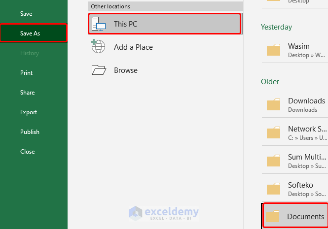 Apply Save as PDF Command to Convert Excel to PDF 