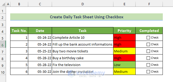All Required Cells containing Checkbox